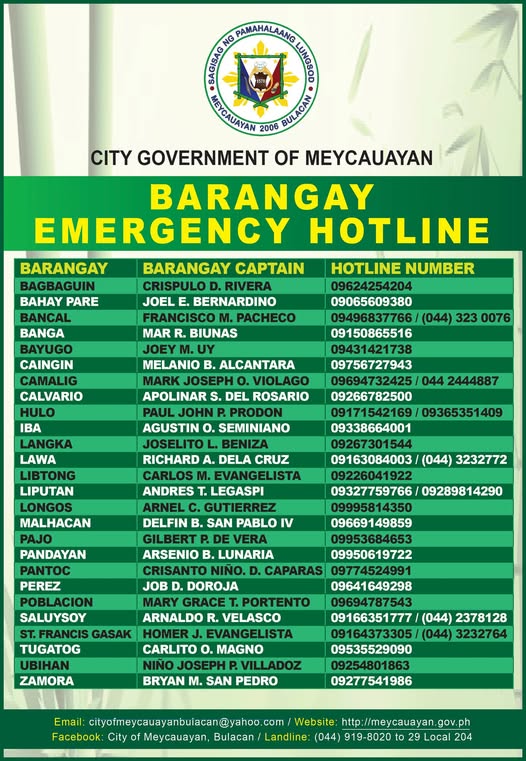 Barangay Hotlines